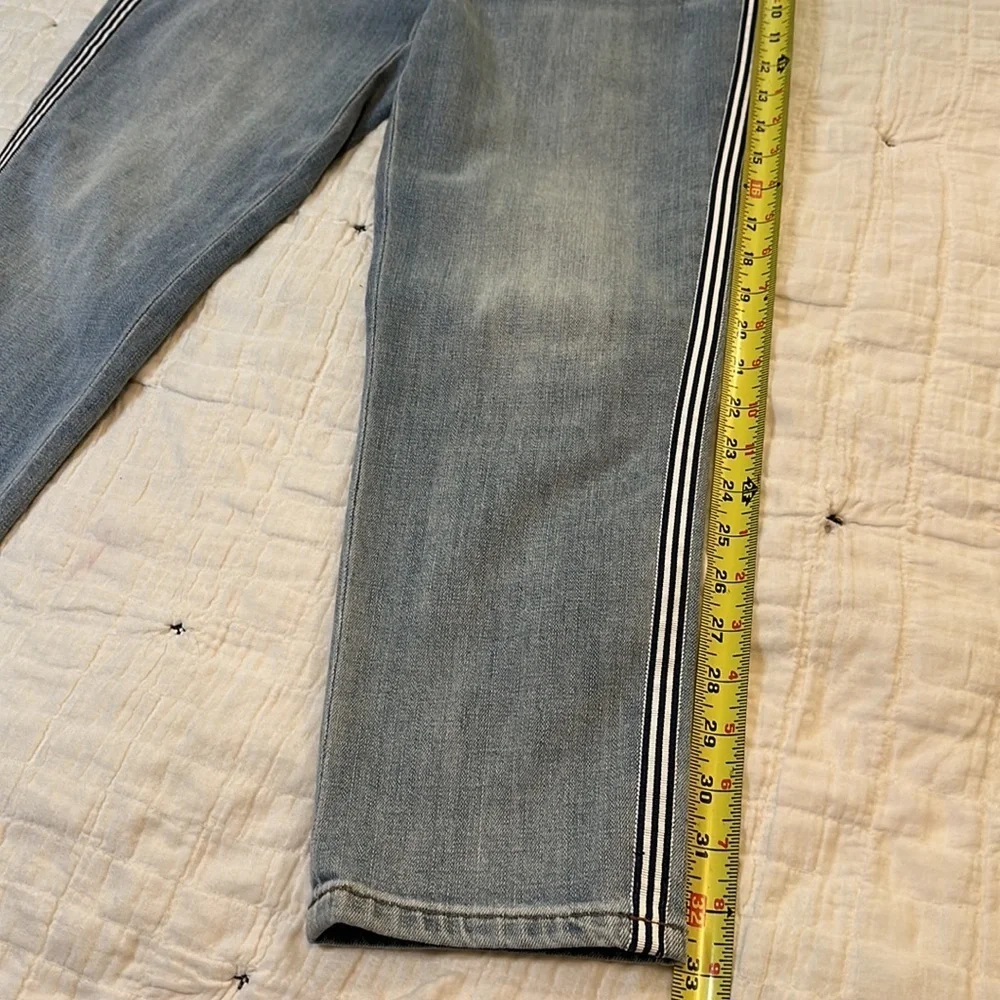Talbots Modern Ankle Striped Straight Denim Light/Medium Wash Jean Size 6P - Picture 8 of 9